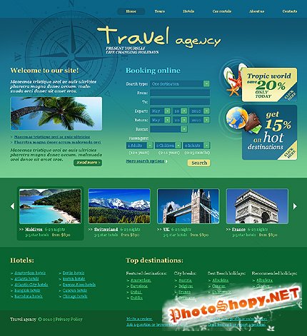 Travel Agency Free Website Template