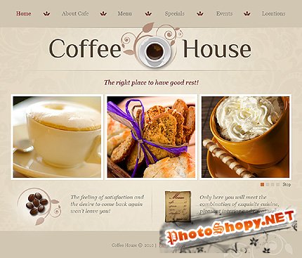 Free Coffee House Website Template