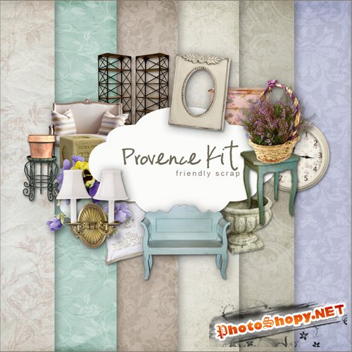 Scrap-set - Provence Kit