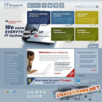 It Support Free Website Template