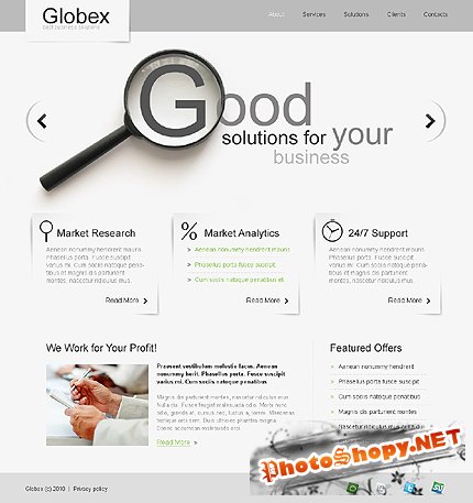 Globex Business Website Free Template