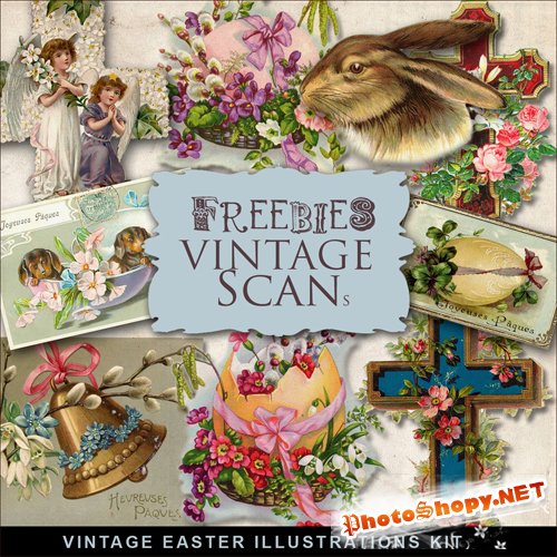 Scrap-kit - Vintage Easter Vignettes #2