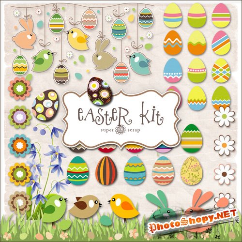 Scrap-set - Easter Kit #2