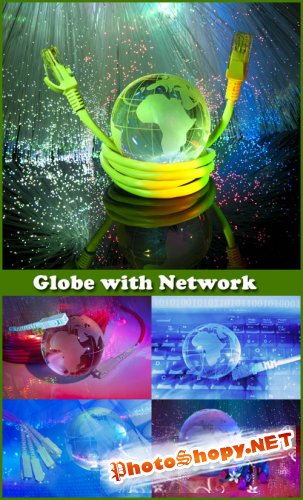 Globe with Network - Stock Photos