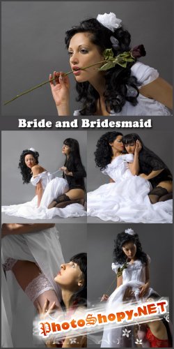Bride and Bridesmaid - Stock Photos