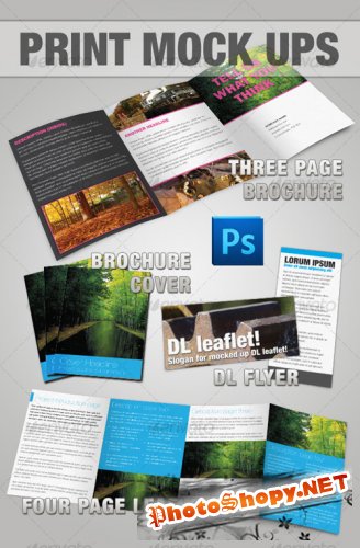 GraphicRiver Brochure & Leaflet Mock-up - Photoshop