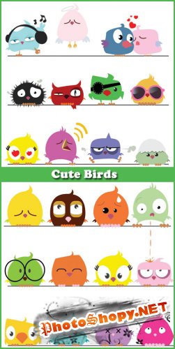 Cute Birds - Stock Vectors
