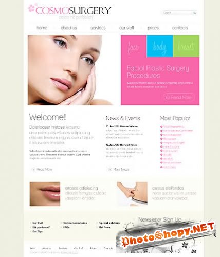 Free Cosmo Surgery Website Template