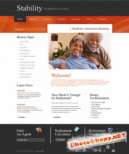 Free Stability Retirement Website Template