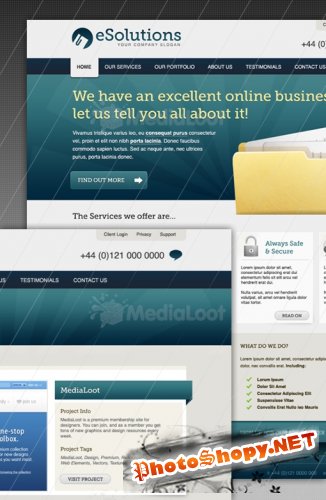 MediaLoot Corporate Business Website Layout RETAIL