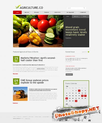 Agriculture Company Free Website Template
