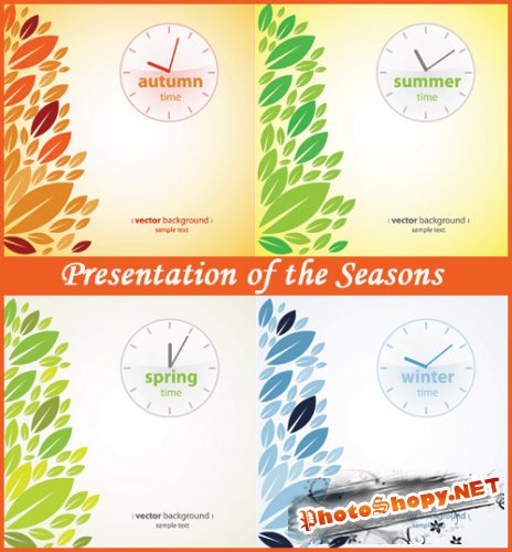 Presentation of the Seasons - Stock Vectors