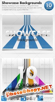 3D Showcase Line Backgrounds x10 - GraphicRiver