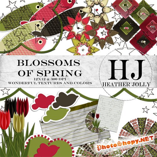 Scrap-kit - Blossoms Of Spring by Heather Jolly - Elements
