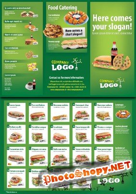 Brochure for fast food