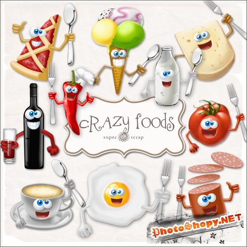 Scrap-kit - Crazy Foods
