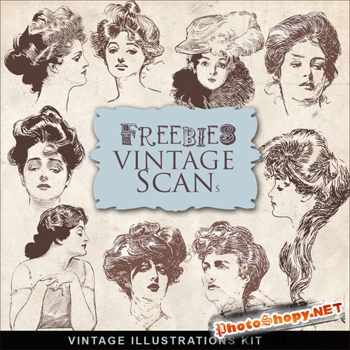 Scrap-kit - Vintage Woman #2
