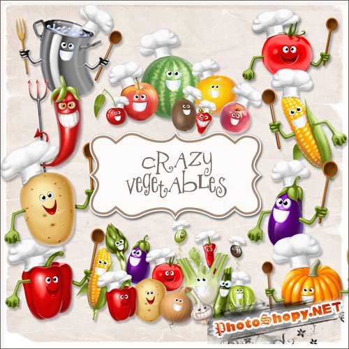 Scrap-kit - Crazy Vegetables