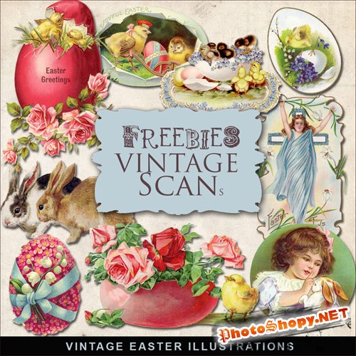 Scrap-kit - Vintage Easter Illustrations #9