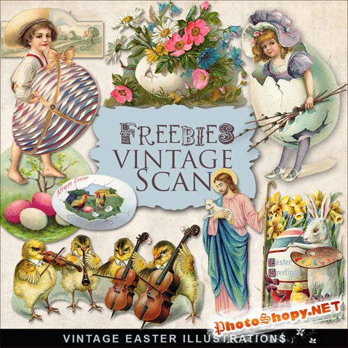 Scrap-kit - Vintage Easter Illustrations #10