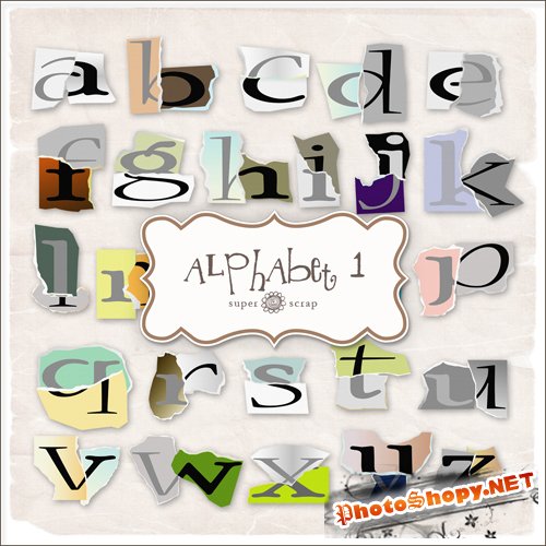 Scrap-kit - Paper Alphabet #1