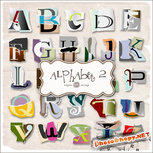 Scrap-kit - Paper Alphabet #2