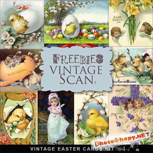 Scrap-kit - Vintage Easter Cards #4