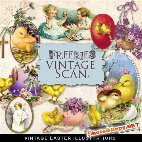 Scrap-kit - Vintage Easter Illustrations #14
