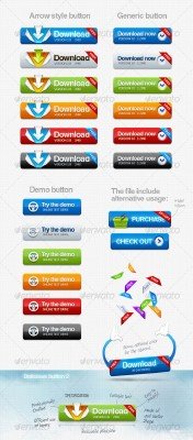 Delicious Download Button - GraphicRiver