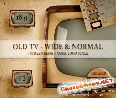 Old TV - Wide and Normal - GraphicRiver