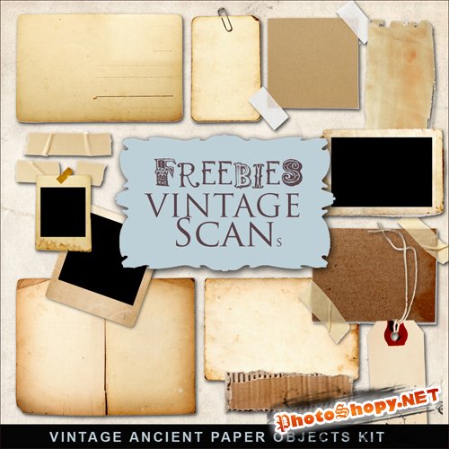 Scrap-kit - Vintage Ancient Paper Objects