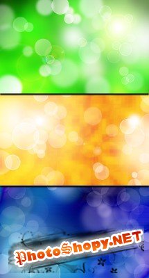 3 Colorful Bokeh background