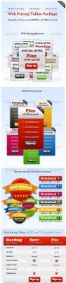 Web hosting and premium button pack - GraphicRiver