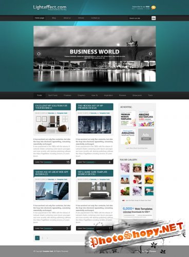 DreamTemplate Web Blog Corporate - Light Effects