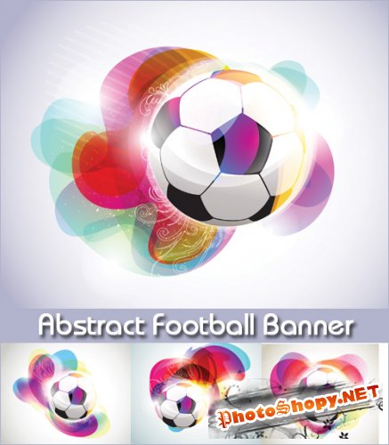 Abstract Football Banner - Stock Vectors
