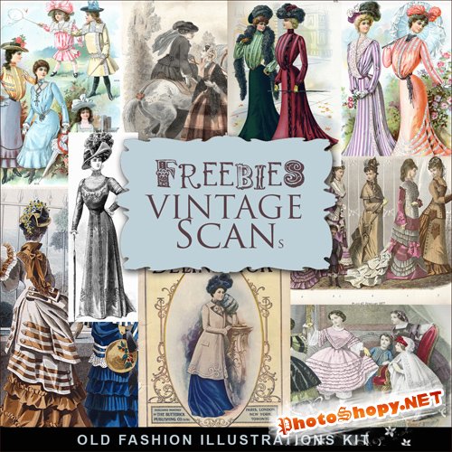 Scrap-kit - Vintage Fashion Illustrations #5