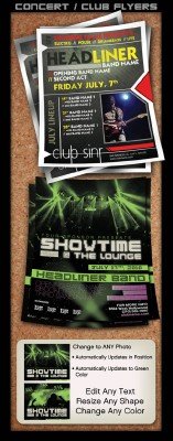 Concert club flyers