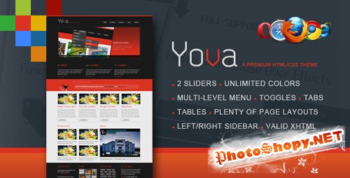 BuyStockDesign - Yova | A Premium HTML/CSS / With Two Sliders.Piecemaker/Nivo - RiP