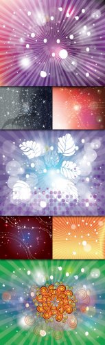 Collections Abstract Colored Vector Backgrounds With Lines, Circles, Stars And Bubbles Vol.2