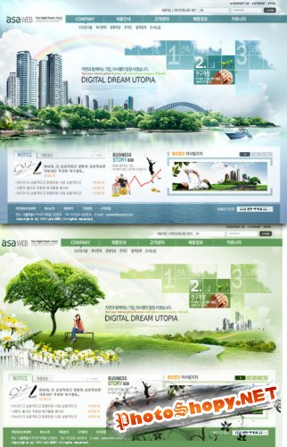 Korean Business Web Templates - the ideal digital world