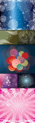 Collections Abstract Colored Vector Backgrounds With Lines, Circles, Stars And Bubbles Vol.3