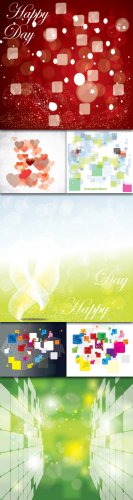 Collections Abstract Colored Vector Backgrounds With Lines, Circles, Stars And Bubbles Vol.4