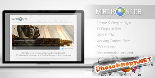 ThemeForest Metrosite - Classic Business Template RETAIL