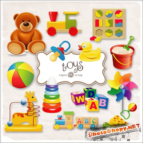Scrap-kit - Toys Illustrations Set