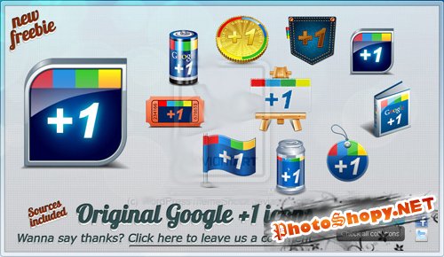 Google +1 original free icons