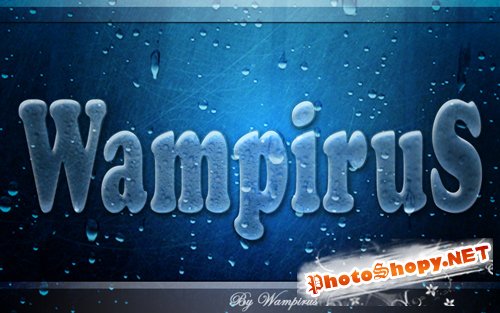 Wet and icy text effect