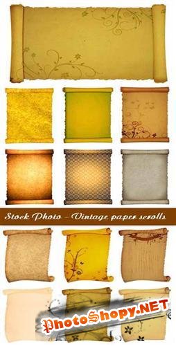 Stock Photo - Vintage paper scrolls