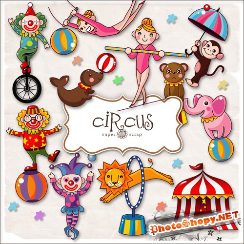 Scrap-kit - Circus Illustrations