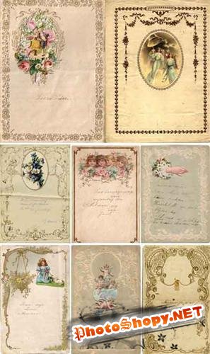 Викторианские поздравительные открытки - фоны