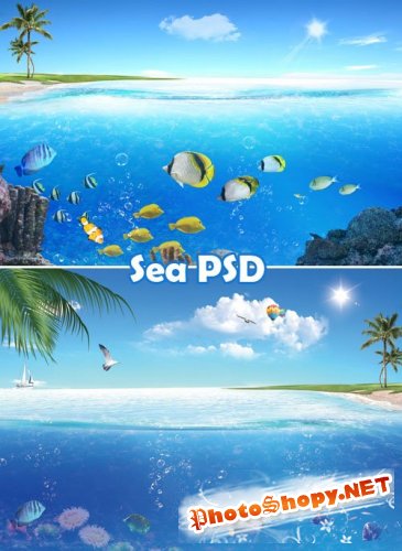 Летнее море | Summer Sea (PSD templates)